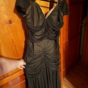 Mummy Ruched Illusion Dress XL